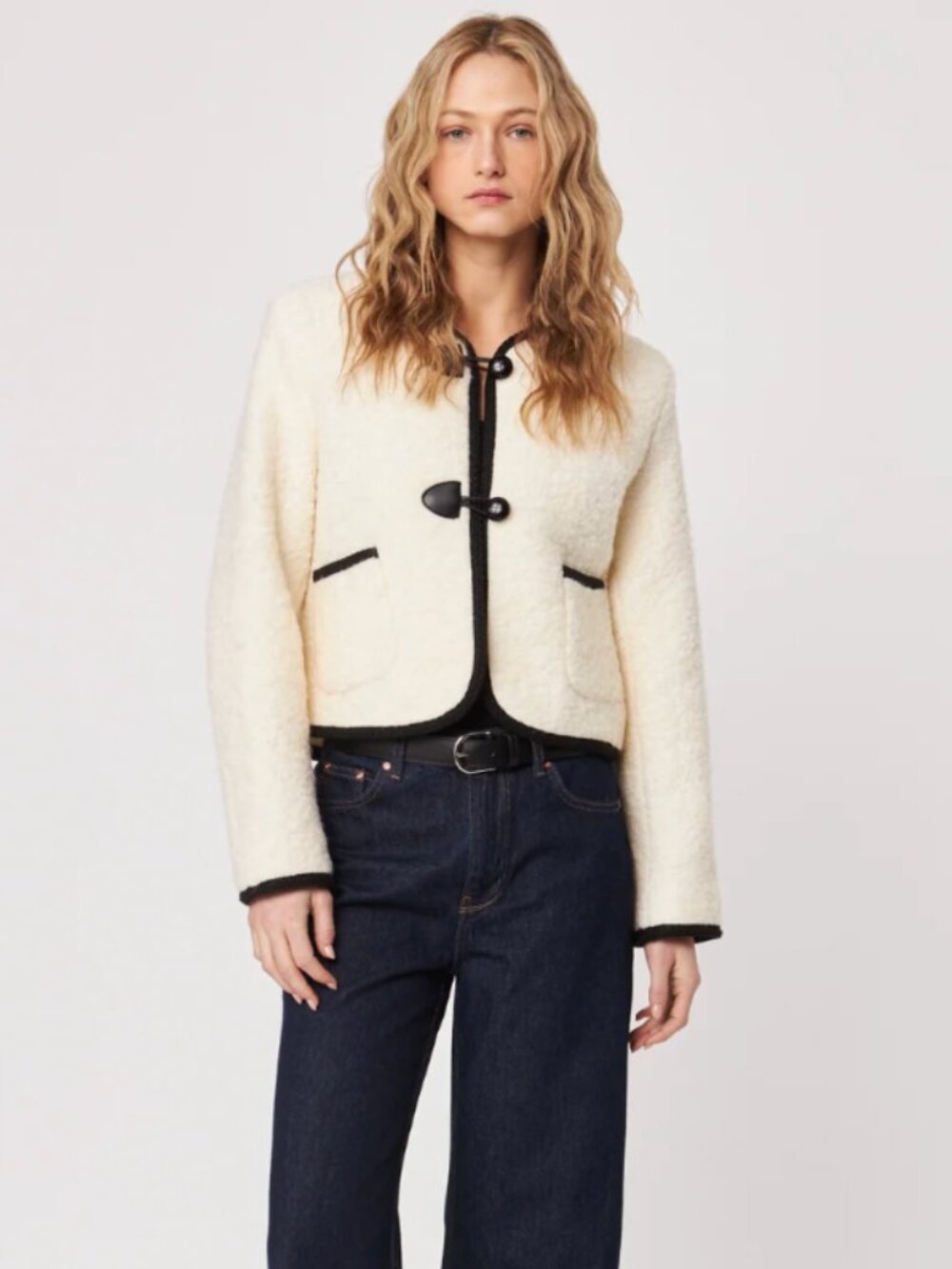John + Jenn Devin Cream Boucle Jacket NWT